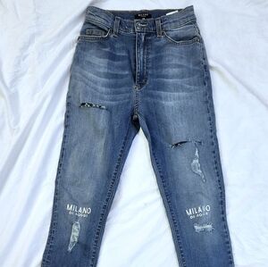 Milano Di Rouge Women's Ripped Denim Jeans